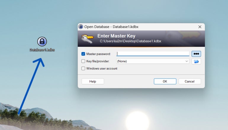 a Keepass Database Saved on My Desktop.