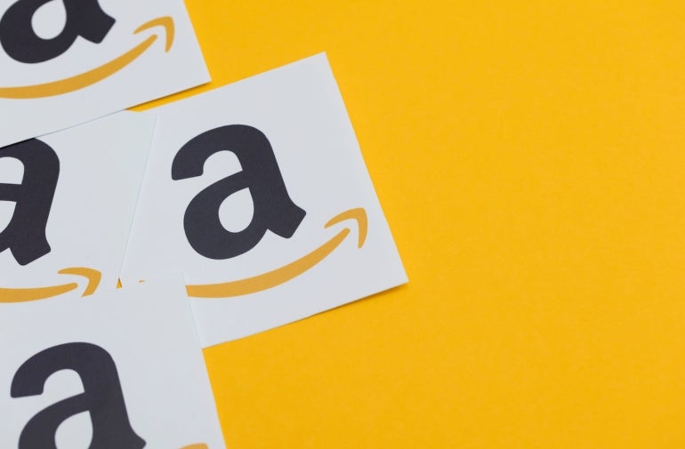 Amazon Logo Printed Onto Paper.