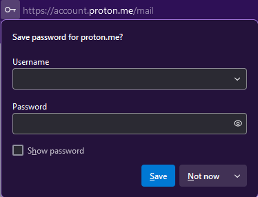 Firefox Password Manager Asking to Save a Password.