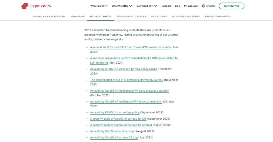 Expressvpn’s Portfolio of Security Audits.
