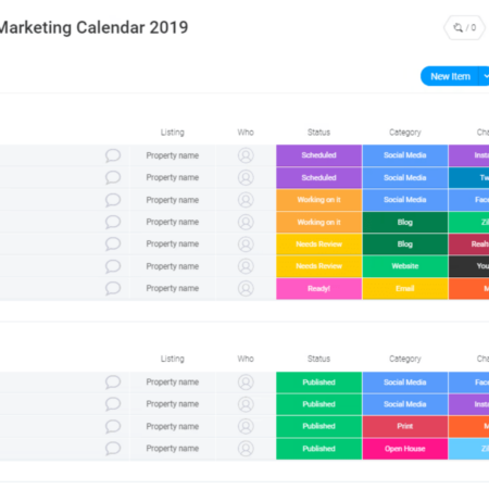 7 Real Estate Marketing Calendar Templates [free & Paid]