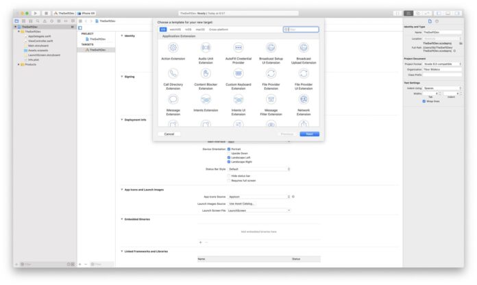 Xcode targets