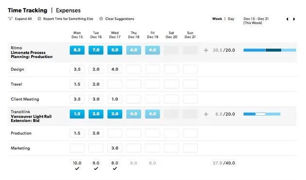 Itemized Hours-and-minutes Time Tracking in Smartsheet.