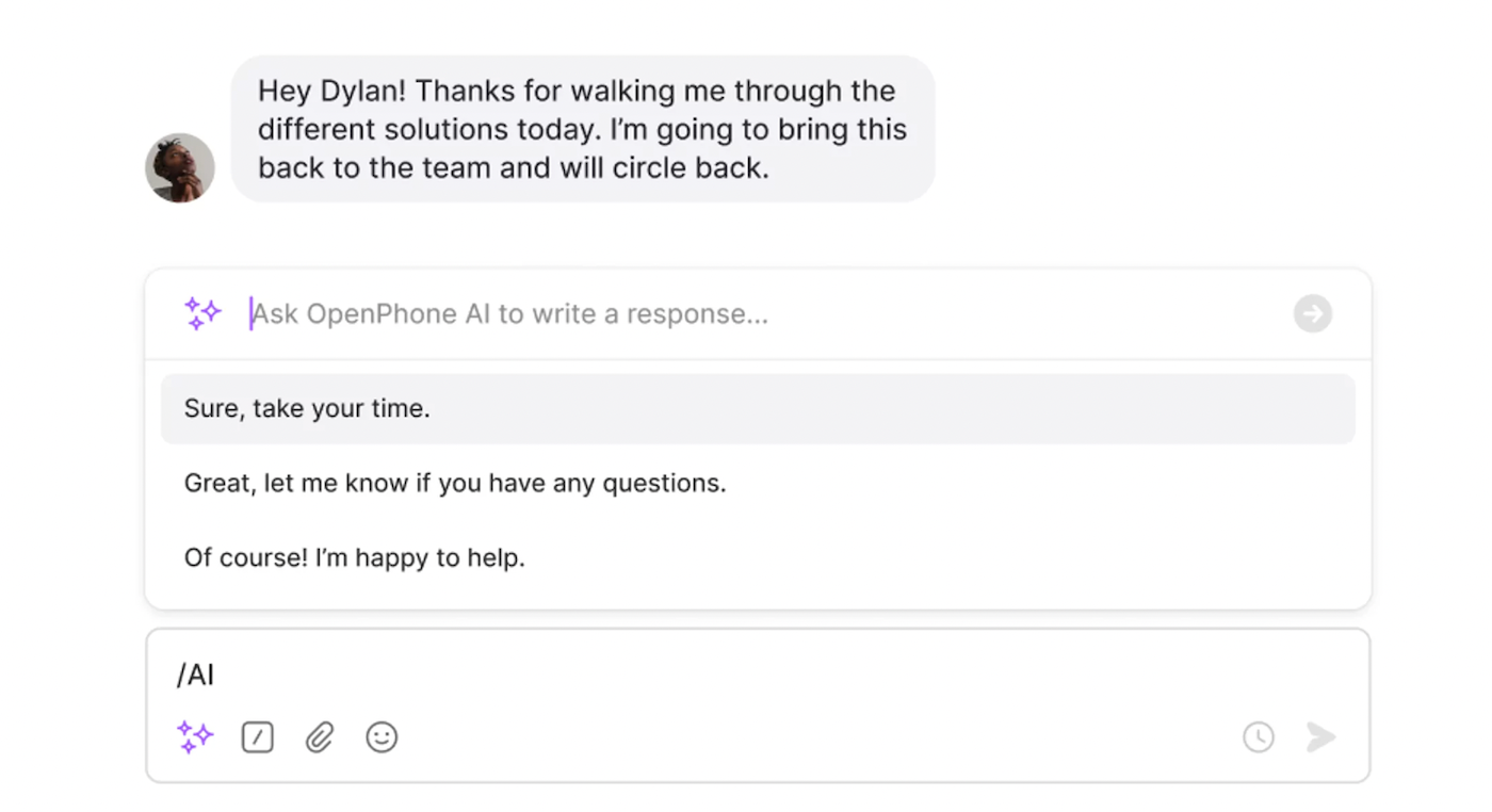 Openphone Ai-generated Messages.