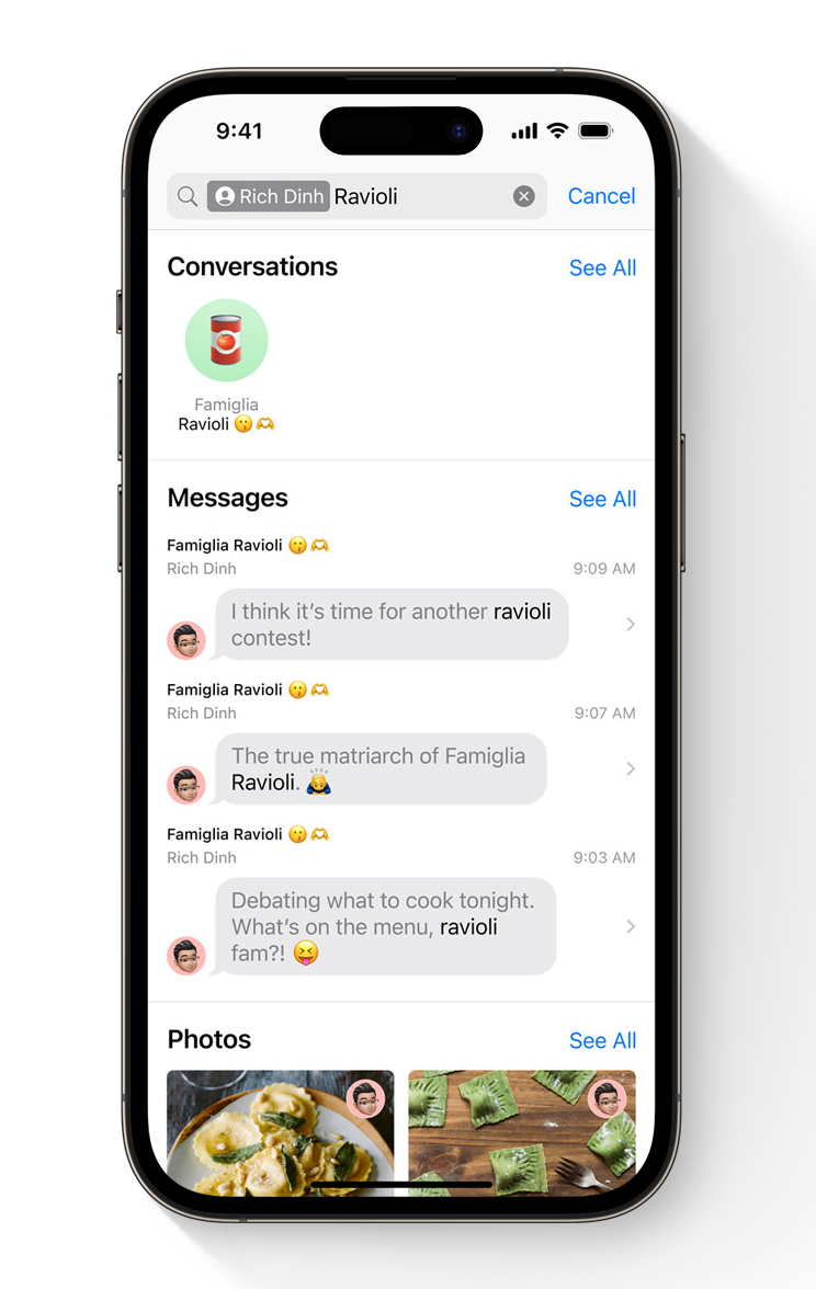 Messages App in Ios 17. Image: Apple, Inc.